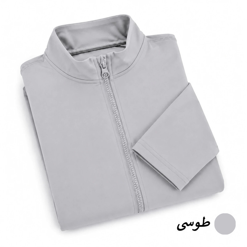 سرهمی ورزشی زیپ دار زنانه پشت کش مدل Aura کد M5771