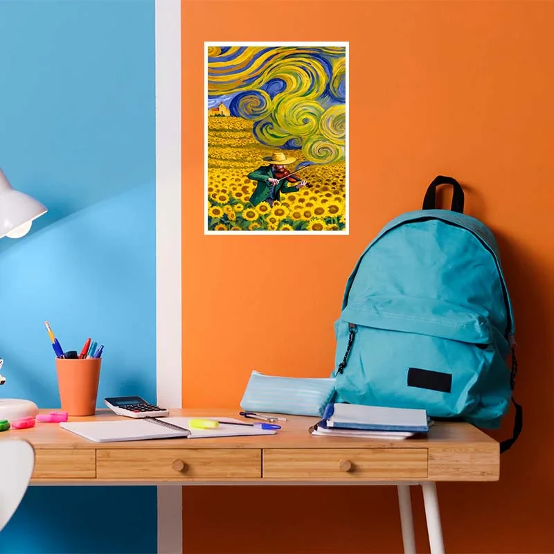 پوستر کارنيکا طرح فانتزی ون‌گوگ Van Gogh Fantasy کد 75480 مجموعه 8 عددی