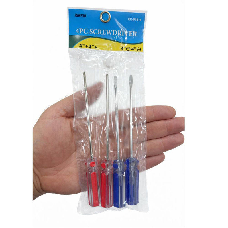 پیچ‌گوشتی دوسو و چهارسو مدل ST-2602-04 بسته 4 عددی