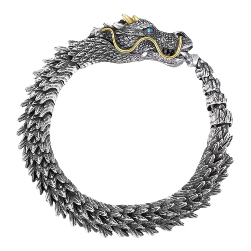 دستبند مردانه مدل Dragon کد 01