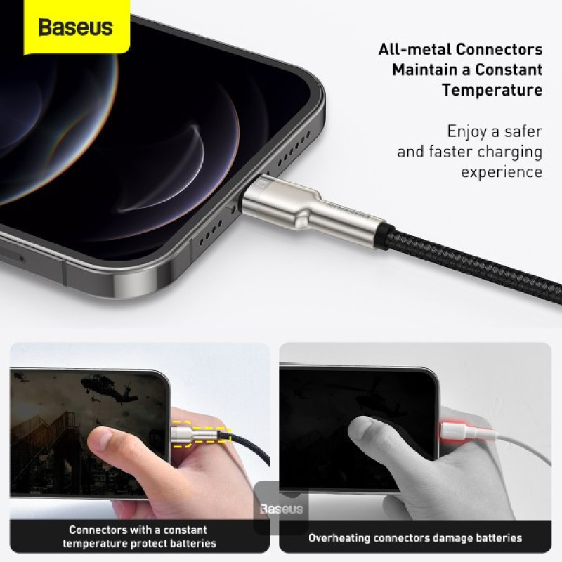 کابل تبدیل USB به لایتنینگ باسئوس مدل CALJK-B01 طول 2 متر