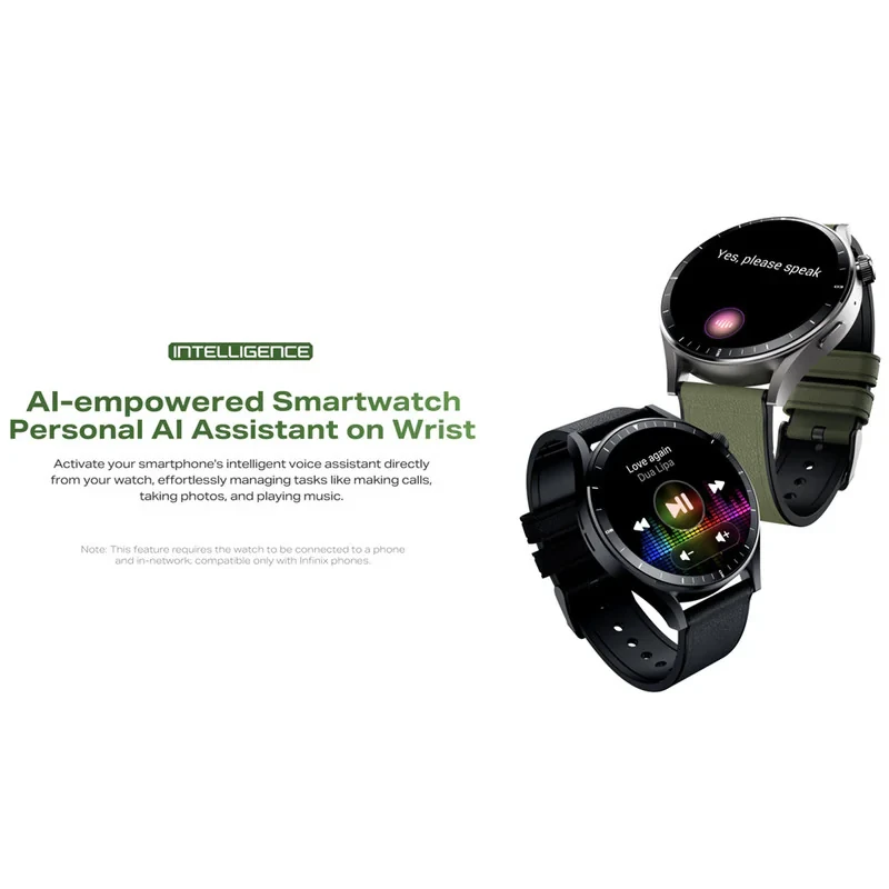 ساعت هوشمند 47 میلی‌متری اینفینیکس مدل XWATCH N4 PRO با بند پلاستیکی