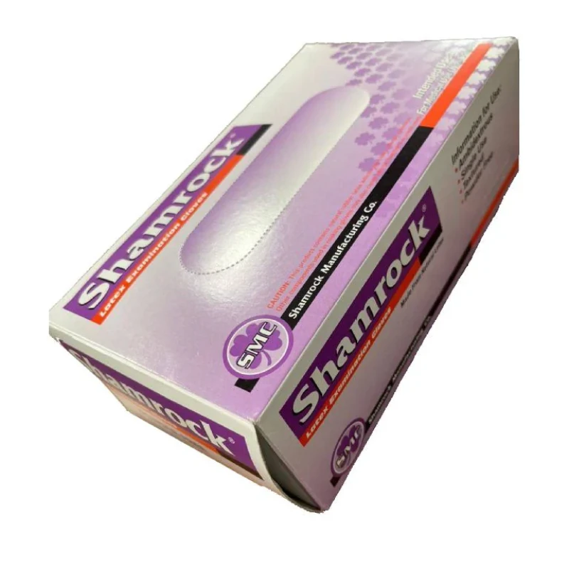 دستکش لاتکس غیر پودری شمراک مدل smc سایز متوسط (M) 10 بسته 100 عددی