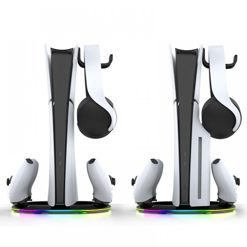 پایه شارژ و استند RGB پلی استیشن 5 اسلیم آی پگا مدل PG-P5S045