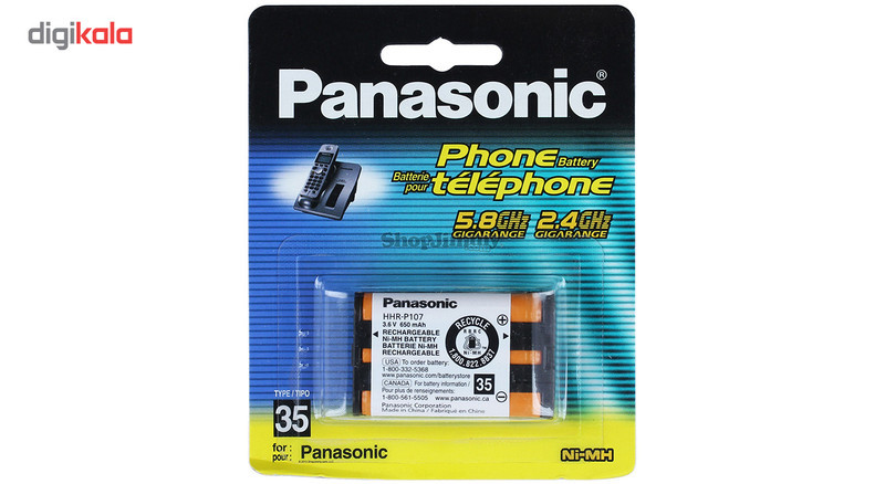 باتری تلفن بی سیم پاناسونیک مدل P-P107A1B