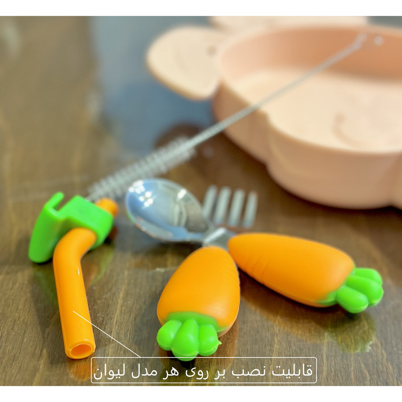 ظرف غذا 5 تکه کودک مدل خرگوش کد 2025