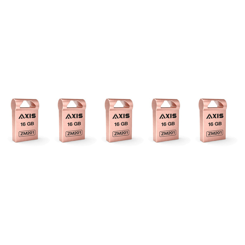 فلش مموری اکسیس مدل ZM201-16-5pcs ظرفیت 16 گیگابایت با رابط USB2.0 بسته 5 عددی