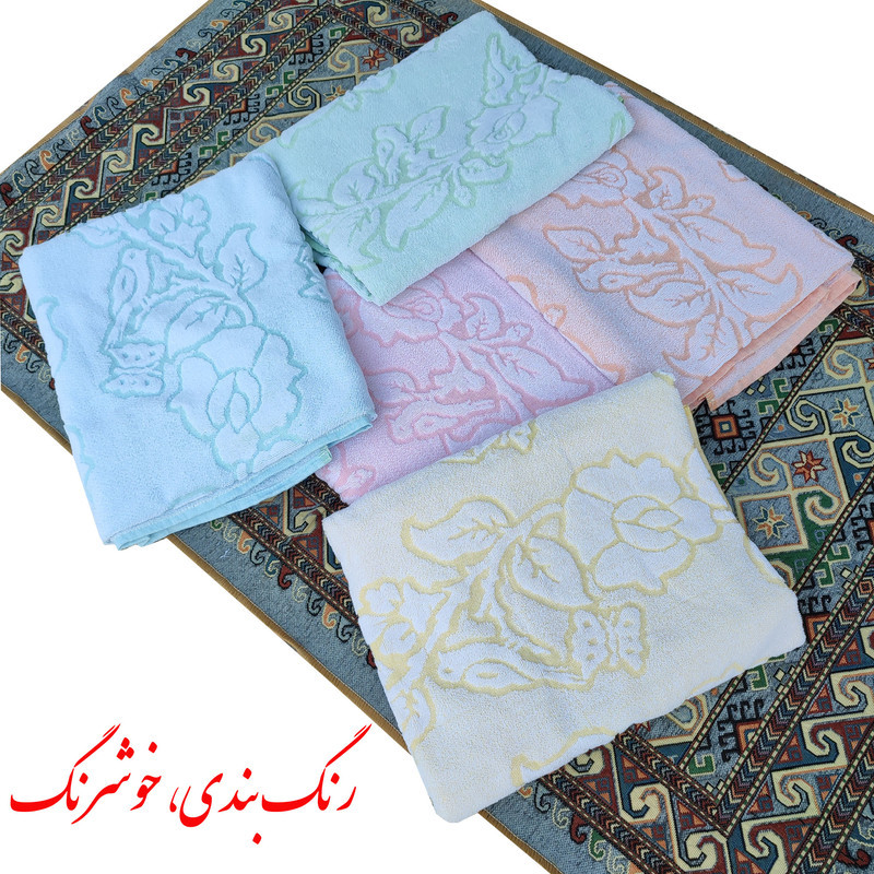 حوله حمام نساجی دُر هنر یزد مدل محبوبین 20 بافت سایز 185x110سانتی متر