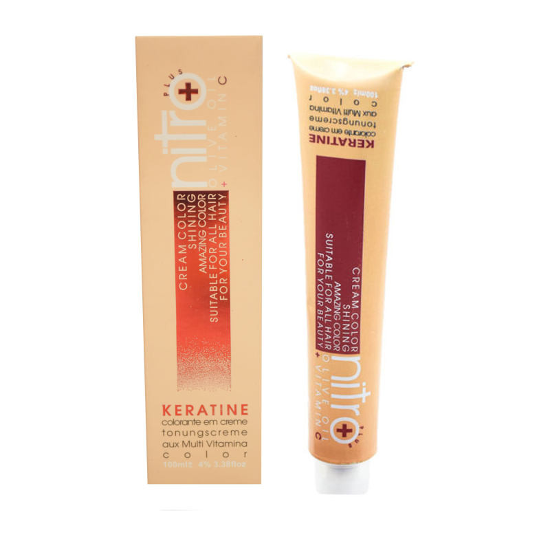 رنگ مو نیترو پلاس سری Keratine شماره 5.53 حجم 100 میلی لیتر رنگ قهوه ای کاکائویی روشن