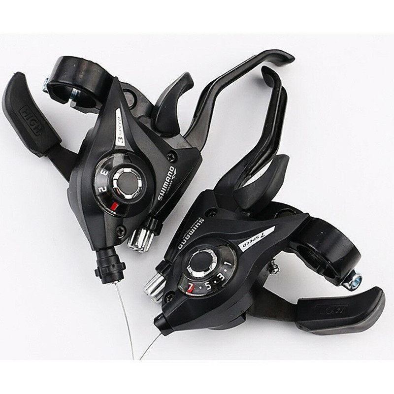 دسته دنده دوچرخه شیمانو مدل ST-EF51-3Lx7R بسته 2 عددی