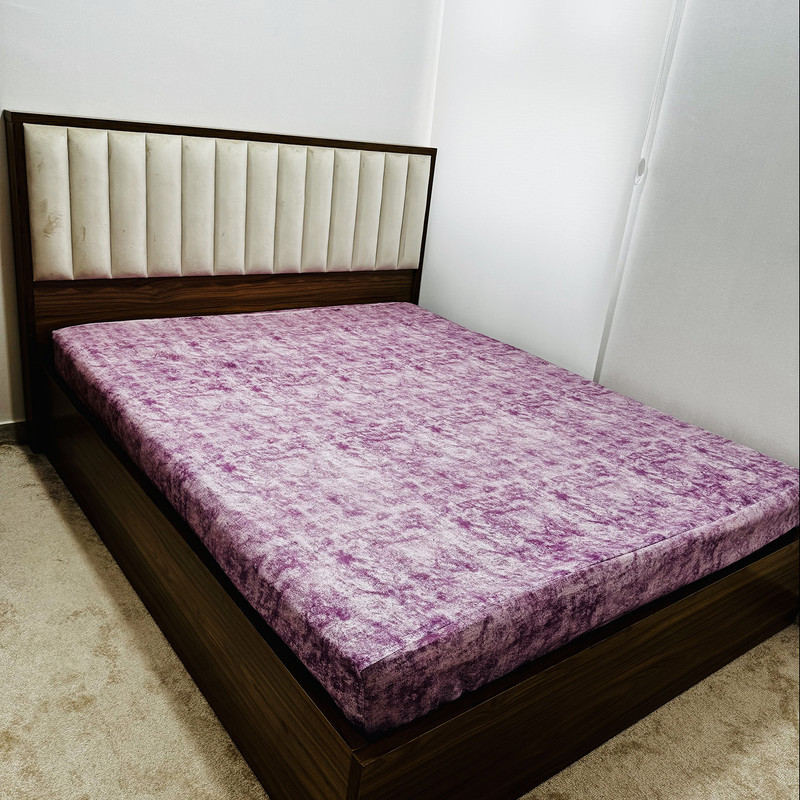 ملحفه ناتوسا مدل کشدار پتینه دو نفره سایز 200x180 سانتی متر
