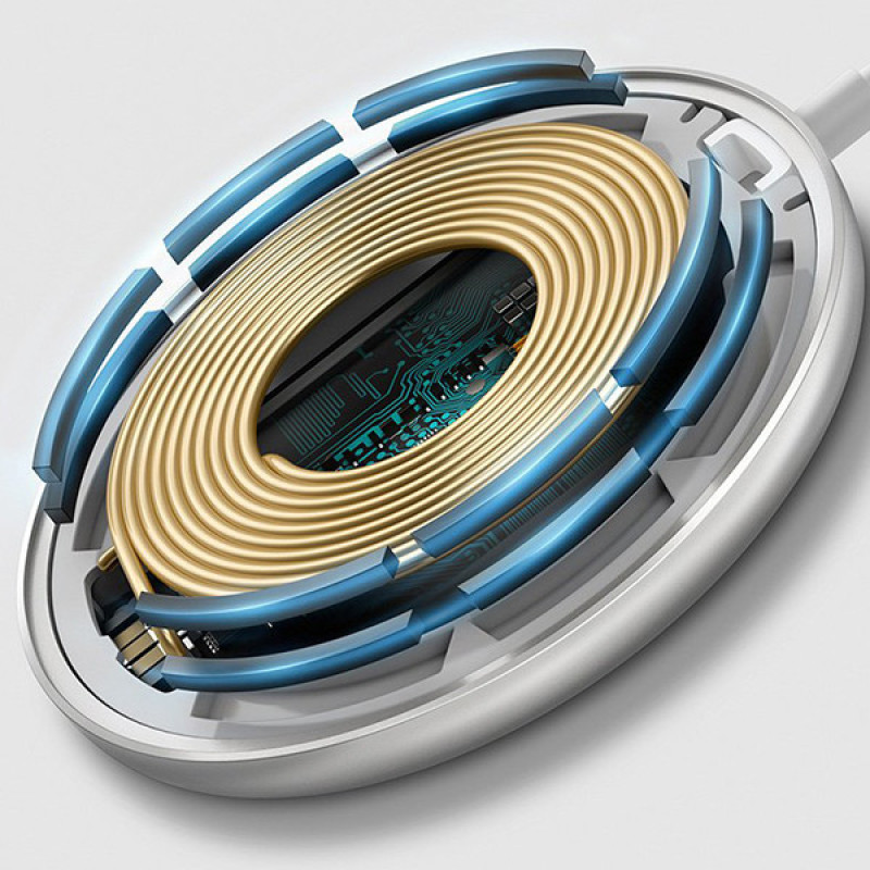 شارژر بی سیم باسئوس مدل Simple Mini Magnetic Wireless Charger WX01-JKF