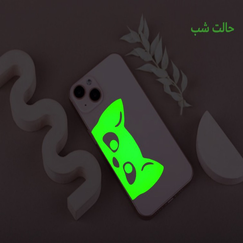 استیکر کلید و پریز مدل شبنما طرح گربه کد 01