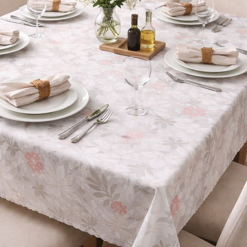رومیزی مدل مستطیل گل معلق  سایز 135x100 سانتی‌متر