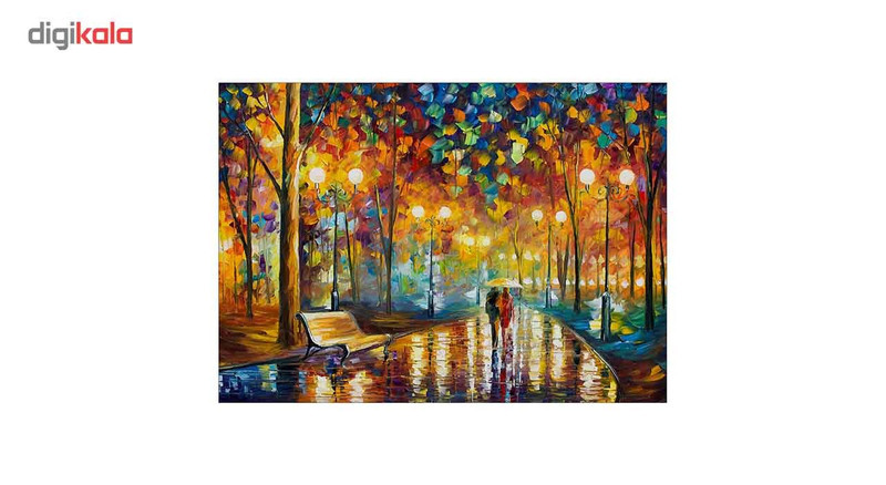 تابلو شاسی ونسونی طرح Leonid Afremov Rains Rustle 2 سایز 50x70 سانتی متر