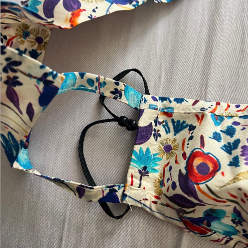 ماسک پارچه ای دو‌ لایه آی ام مدل هدبندی بسته 2 عددی