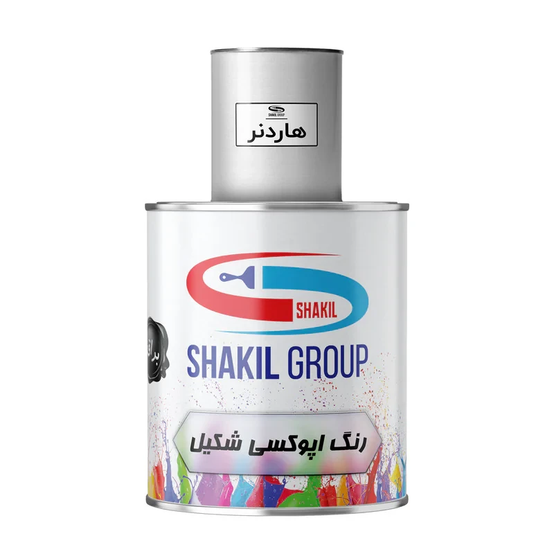 رنگ اپوکسی آبی براق شکیل کد SH-BLU وزن 1.2 کیلوگرم به همراه هاردنر