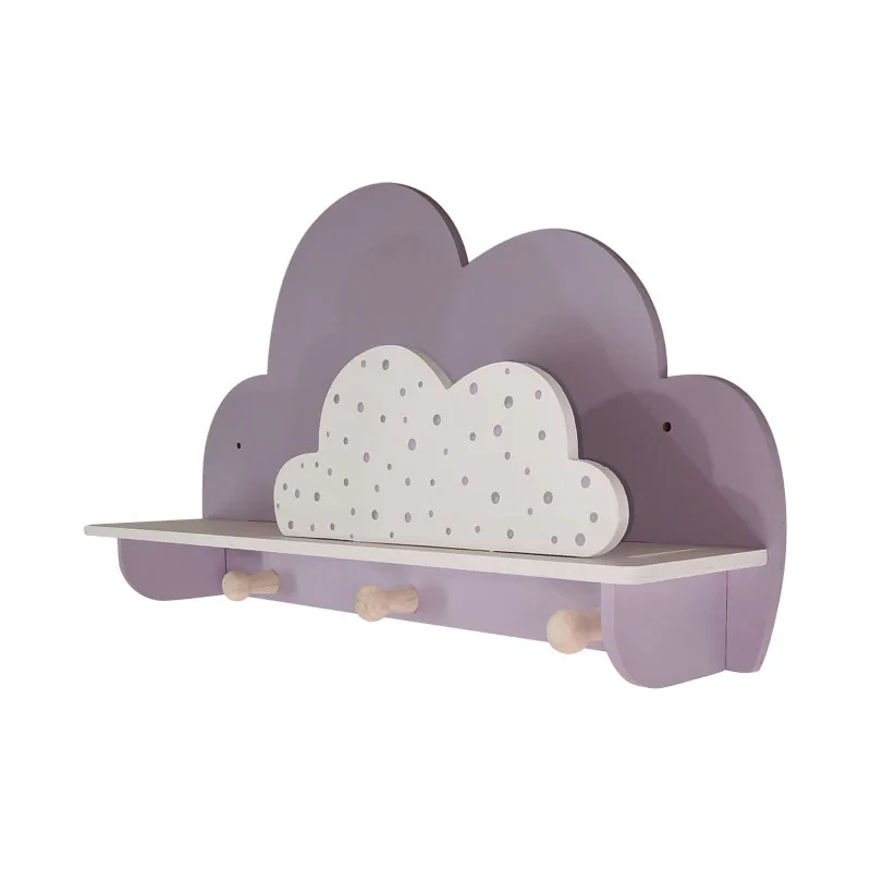 شلف دیواری اتاق کودک طرح ابر مدل MKids52-Lilac
