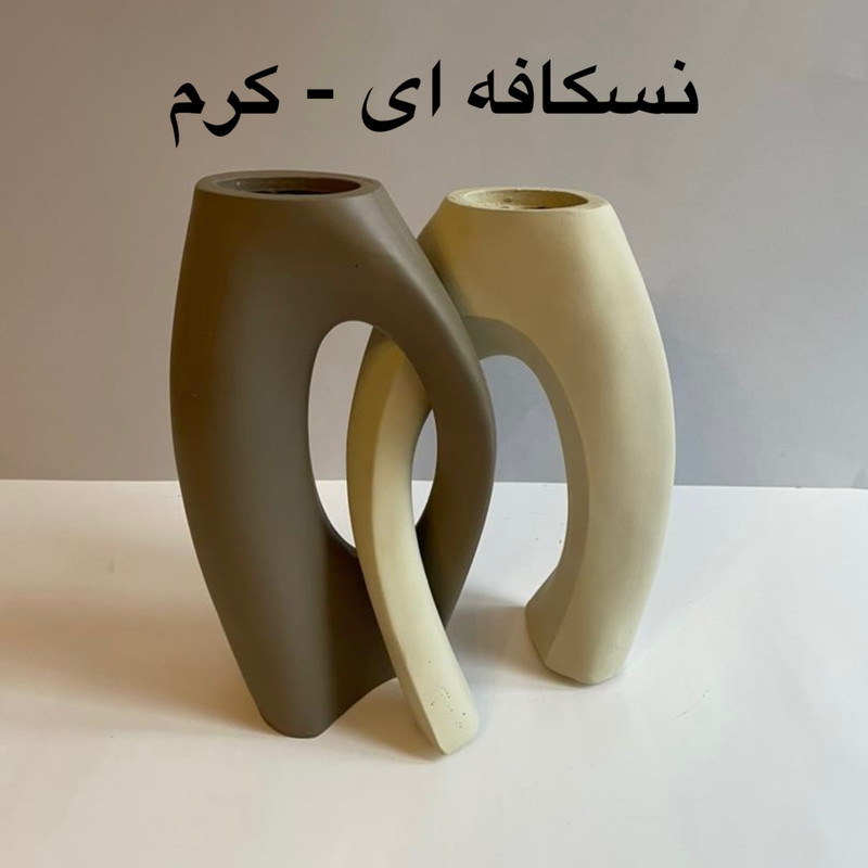 گلدان دکوری مدل رومیزی طرح تودلی مجموعه ۲ عددی
