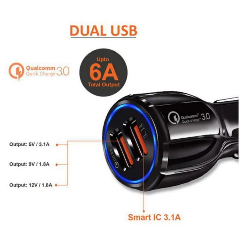 شارژر فندکی مدل fast car charger