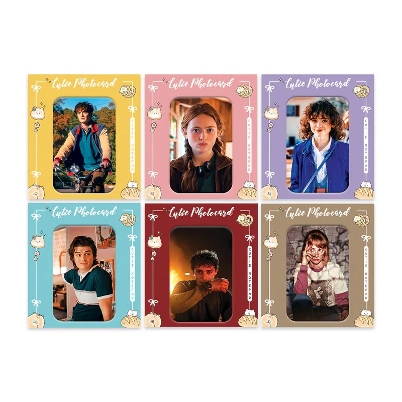استیکر کارت مدل PH-2004 طرح فتوکارت Stranger Things بسته 6 عددی