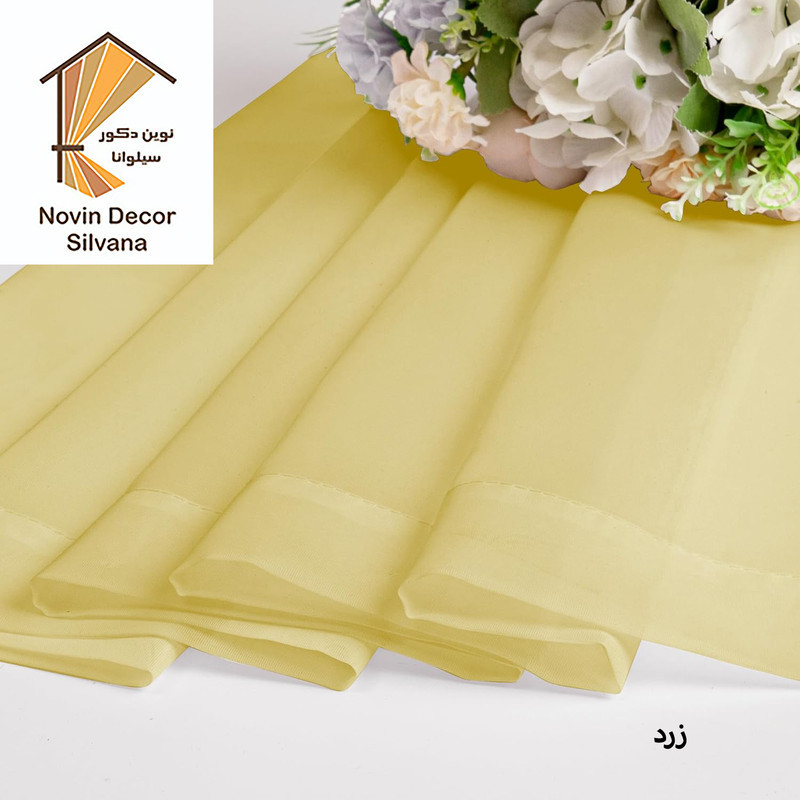 پرده نوین دکور سیلوانا مدل حریر ساده NY14  سایز 280x140 سانتی‌متر