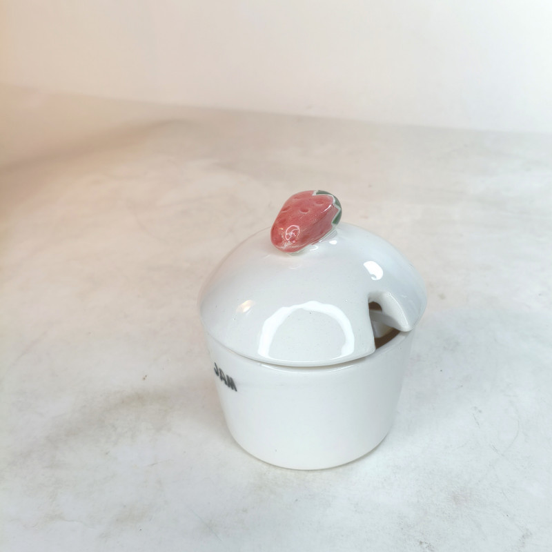 ظرف سرو مدل مربا خوری طرح توت فرنگی