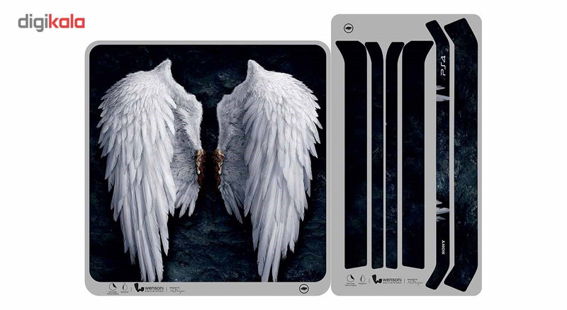 برچسب افقی پلی استیشن 4 اسلیم ونسونی طرح Angel Wings