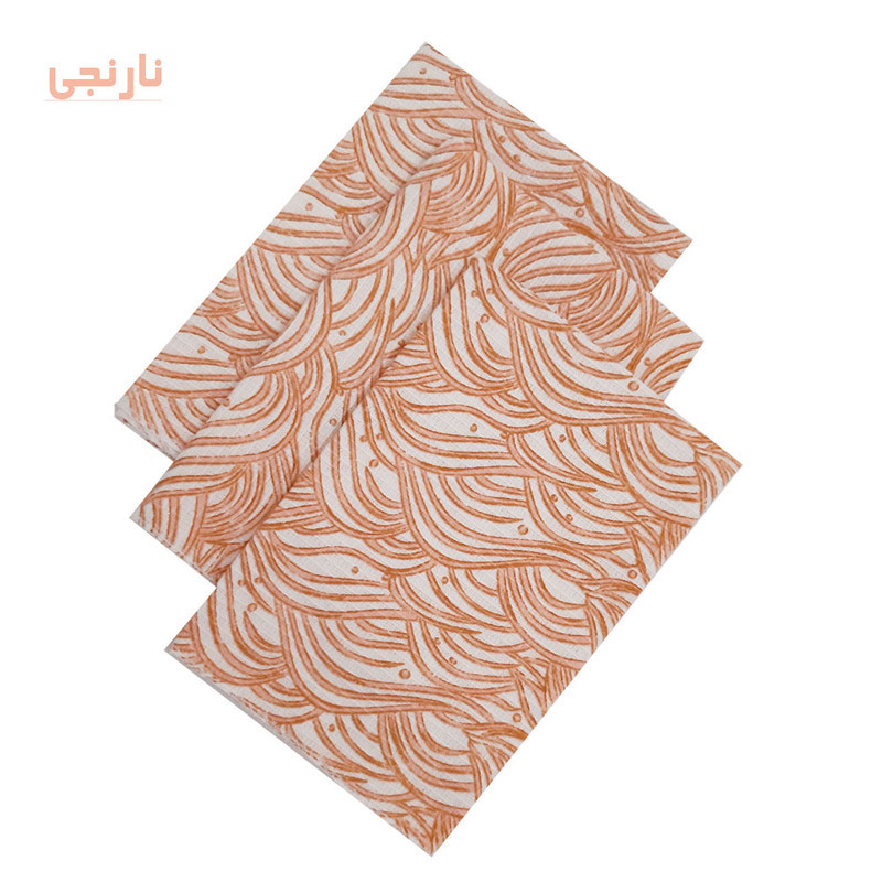 دستمال آشپزخانه مدل موج دریا بسته 3 عددی
