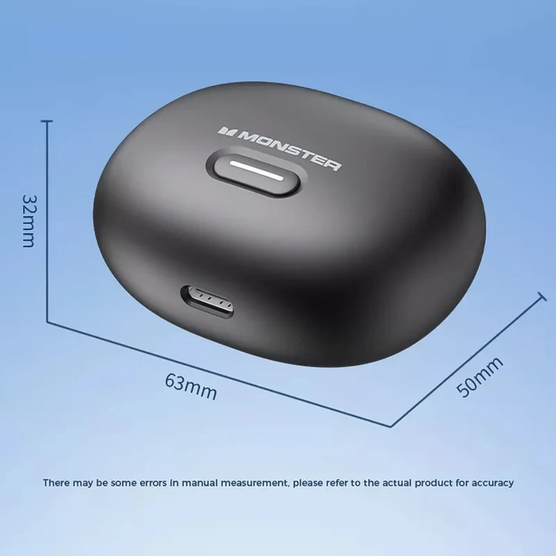هدفون بلوتوثی مانستر مدل N-Lite 206 با نویز کنسلینگ میکروفون (ENC)، درگاه شارژ USB Type-C، دارای نشانگر LED، پشتیبانی از فرمان لمسی، مقاوم در برابر آب با استاندارد ضد آب IPX6