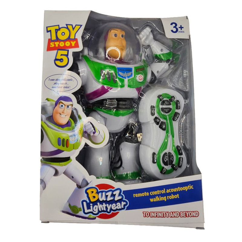 اسباب بازی ناب سل مدل ربات کنترلی بازلایتر شارژی موزیکال کد  Rechargeable musical remote control buzz lightyear tooy stooy5 با قابلیت راه رفتن و انجام حرکات نمایشی