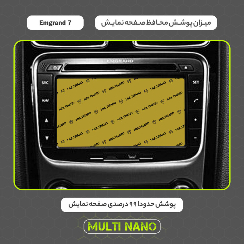 محافظ صفحه نمایش خودرو مولتی نانو مدل X-S2N مناسب برای جیلی Emgrand 7 بسته دو عددی