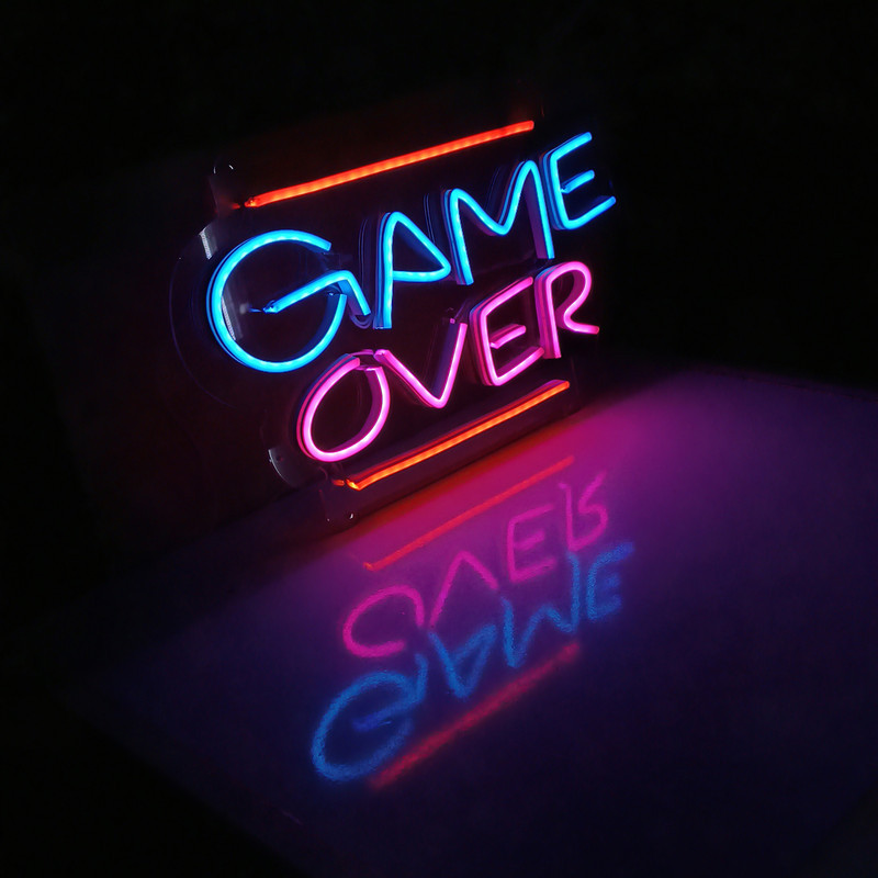 چراغ نئونی طرح Game Over کد 2025