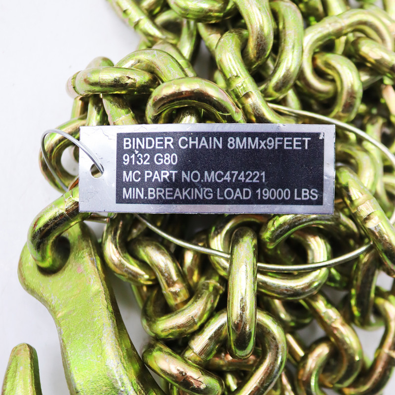 زنجیر صافکاری مدل  قلاب سر کج کد YP-8MM*9FEET-19000LBS