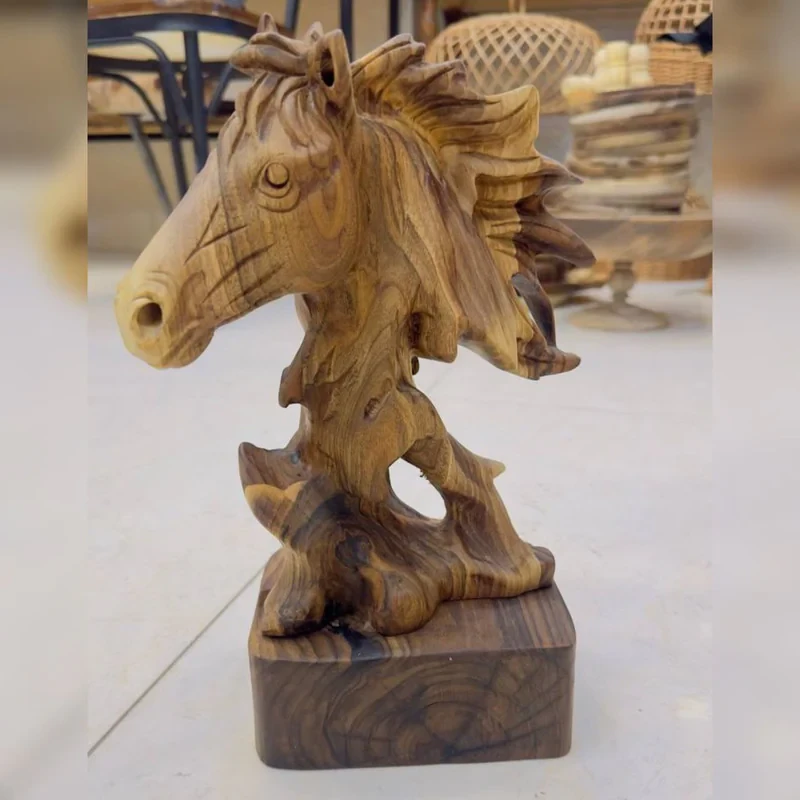 مجسمه چوبی مدل اسب
