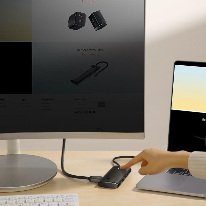 هاب 6 پورت USB-C باسئوس مدل BS-OH019