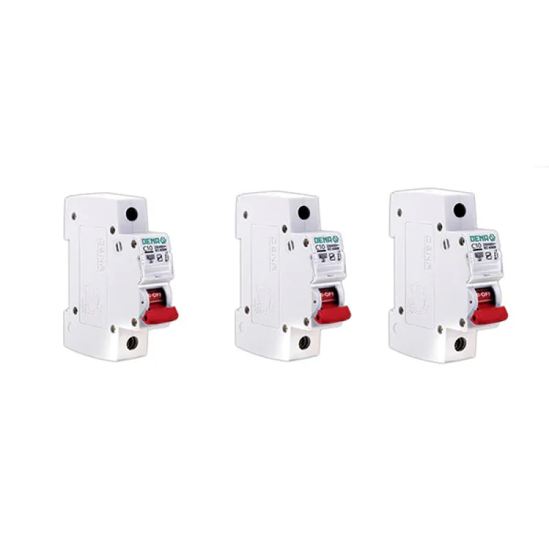 فیوز مینیاتوری تک فاز 10 آمپر دنا الکتریک ایرانیان مدل C10-6KA بسته 3 عددی