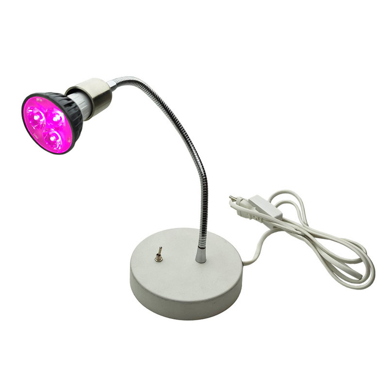 چراغ رشد گیاه 3 وات مدل رومیزی فلزی طرح فول اسپکتروم کد WH369 پایه GU5.3