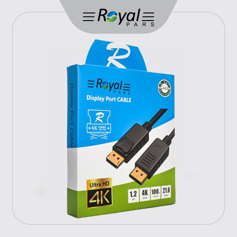 کابل Display Port رویال مدل UltraHD 4K طول 3 متر