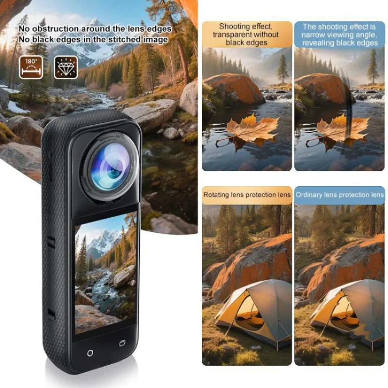قاب محافظ لنز چرخشی دوربین Insta360 X5 پلوز مدل PU767T