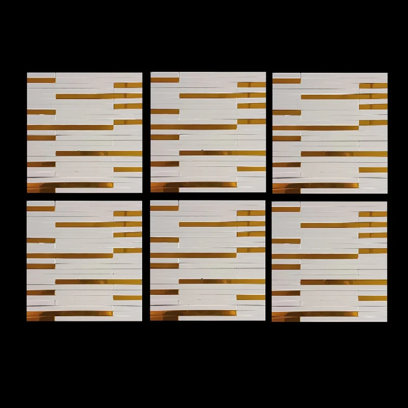 دیوارپوش مدل تایل بین کابینتی پشت چسبدار کد 80019 بسته 6 عددی