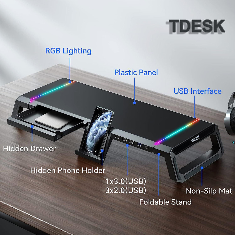 پایه نگهدارنده مانیتور تراست مدل TDESK
