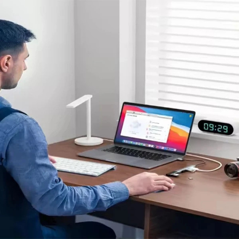 هاب 4 پورت USB-C هارمن مدل OKAYES 4IN1 TYPE-C