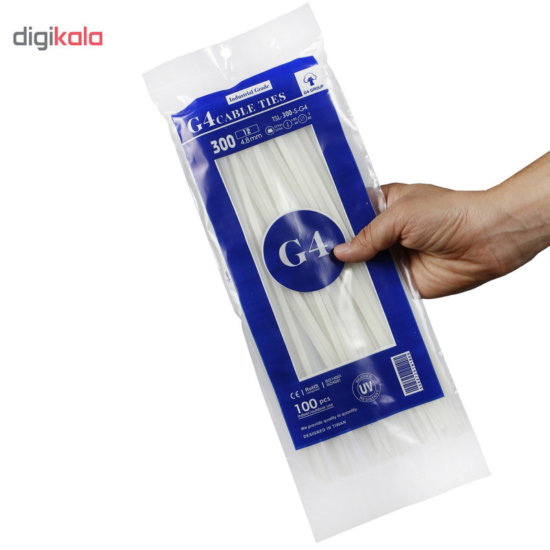 بست کمربندی جی فور مدل G4-300x4.8 بسته 100 عددی