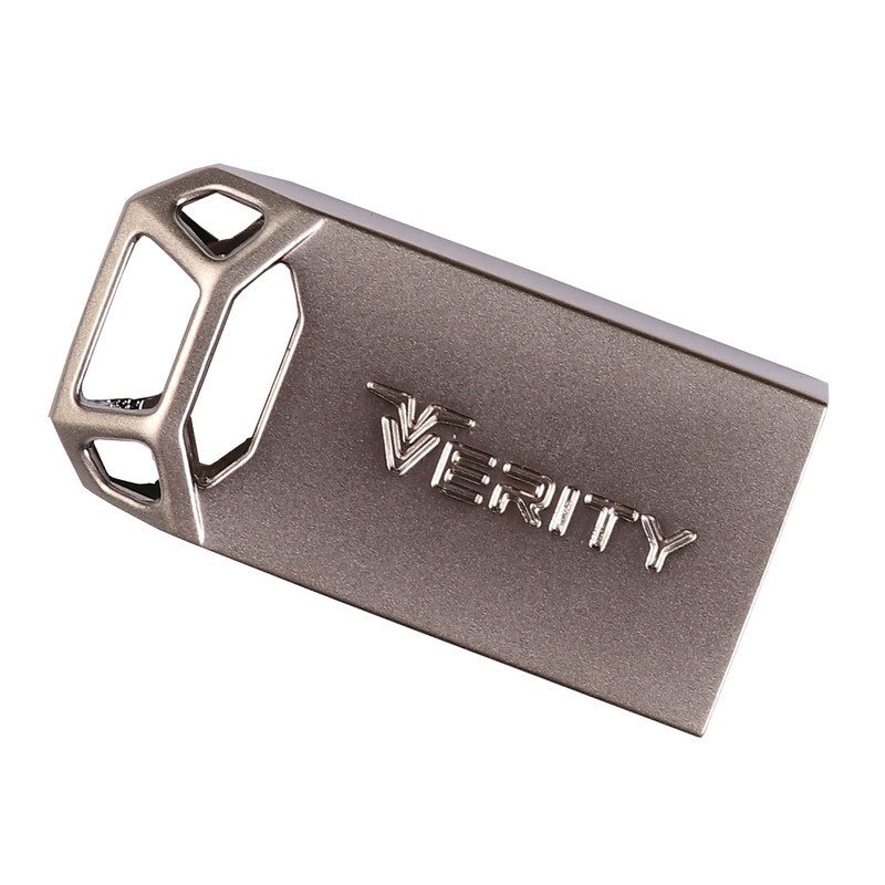 فلش مموری 32 گیگابایت وریتی مدل V-819 با رابط USB 2.0، بدنه فلزی مقاوم و ضد خش، سرعت انتقال 30 مگابایت بر ثانیه، سازگار با گوشی، تبلت، کامپیوتر و تلویزیون