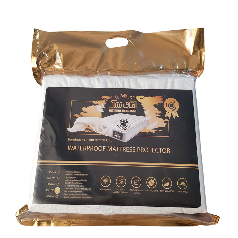 محافظ تشک آقای‌تشک مدل ضدآب Gold-1 سایز دونفره 200×180 سانتی متر
