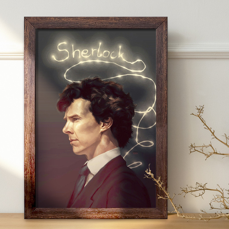 تابلو خندالو طرح شرلوک هولمز Sherlock Holmes  کد 10163