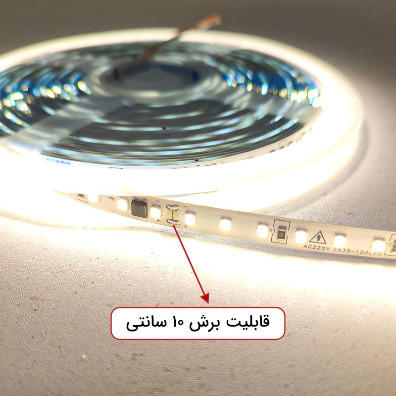 ریسه ال ای دی 220 ولت مدل نواری تراکم 120 حلقه 5 متری