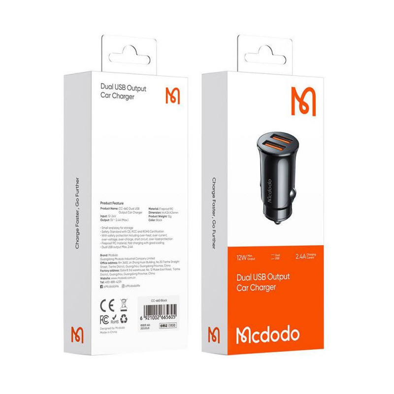 شارژر فندکی 12 وات مک دودو مدل CC-660