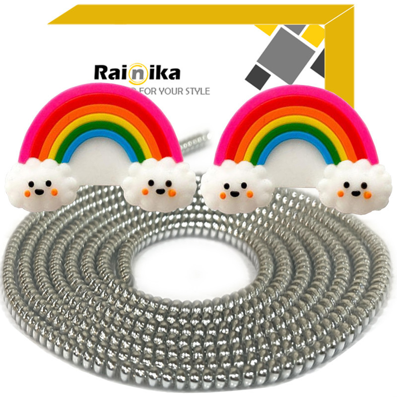 محافظ کابل شارژ و هندزفری رینیکا مدل Rainbow KK 03 مجموعه 3 عددی